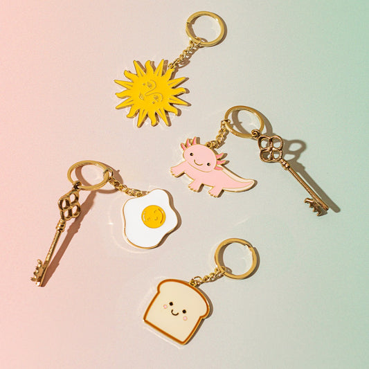 Sass & Belle Axolotl Enamel Keyring