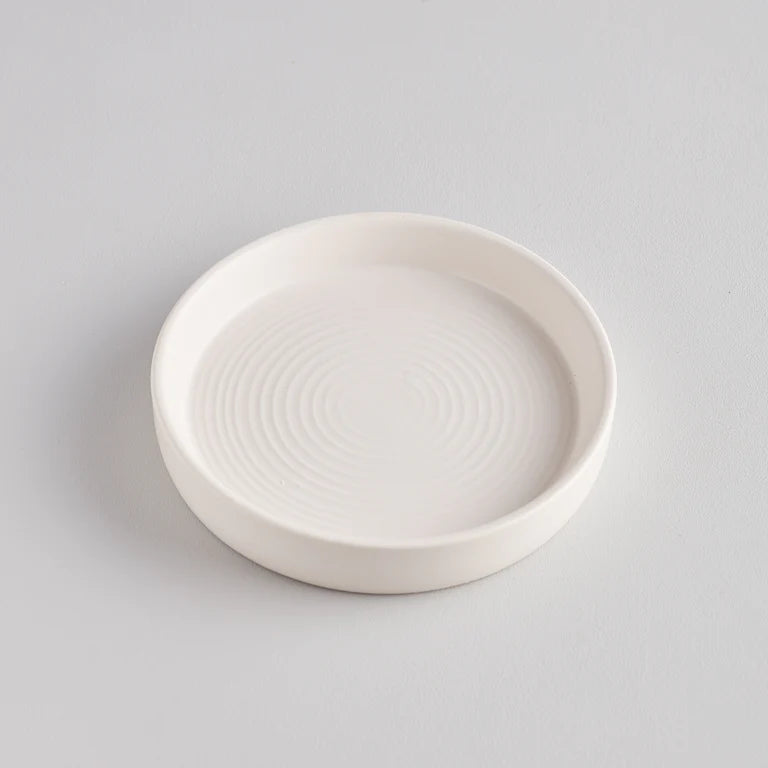 St Eval Candle Plate Small Matt White