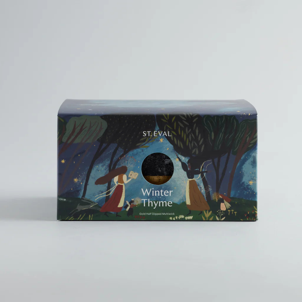 St Eval Winter Thyme Scented Gold Half Dipped Multiwick Candle