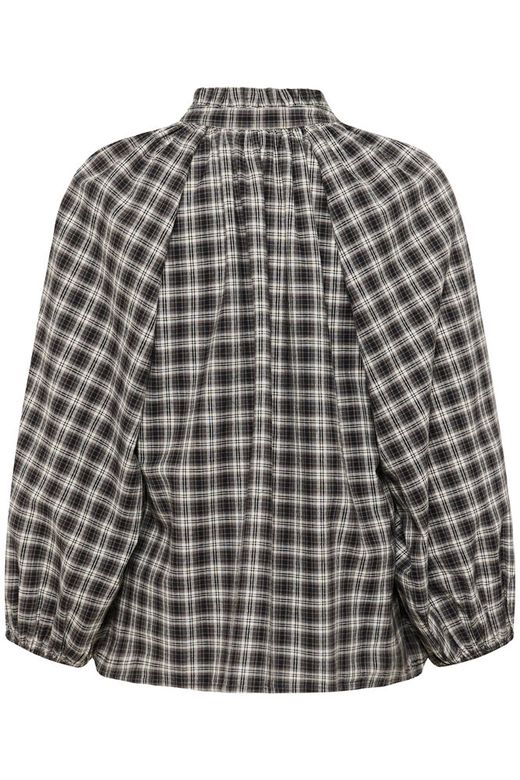 Kaffe Elna Blouse in 108369 Black/Grey Check