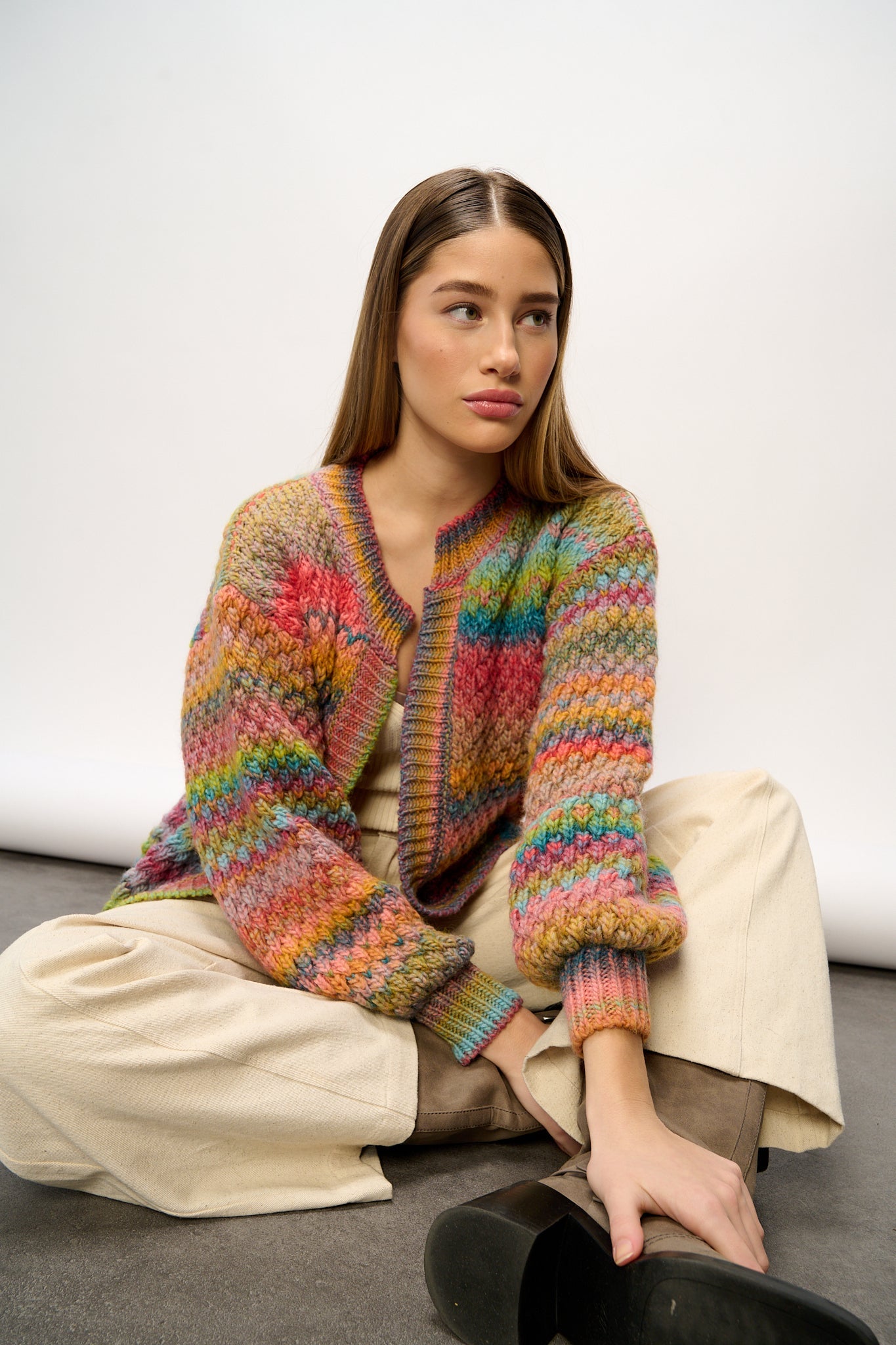 Noella Gio Knit Cardigan in Candy Mix