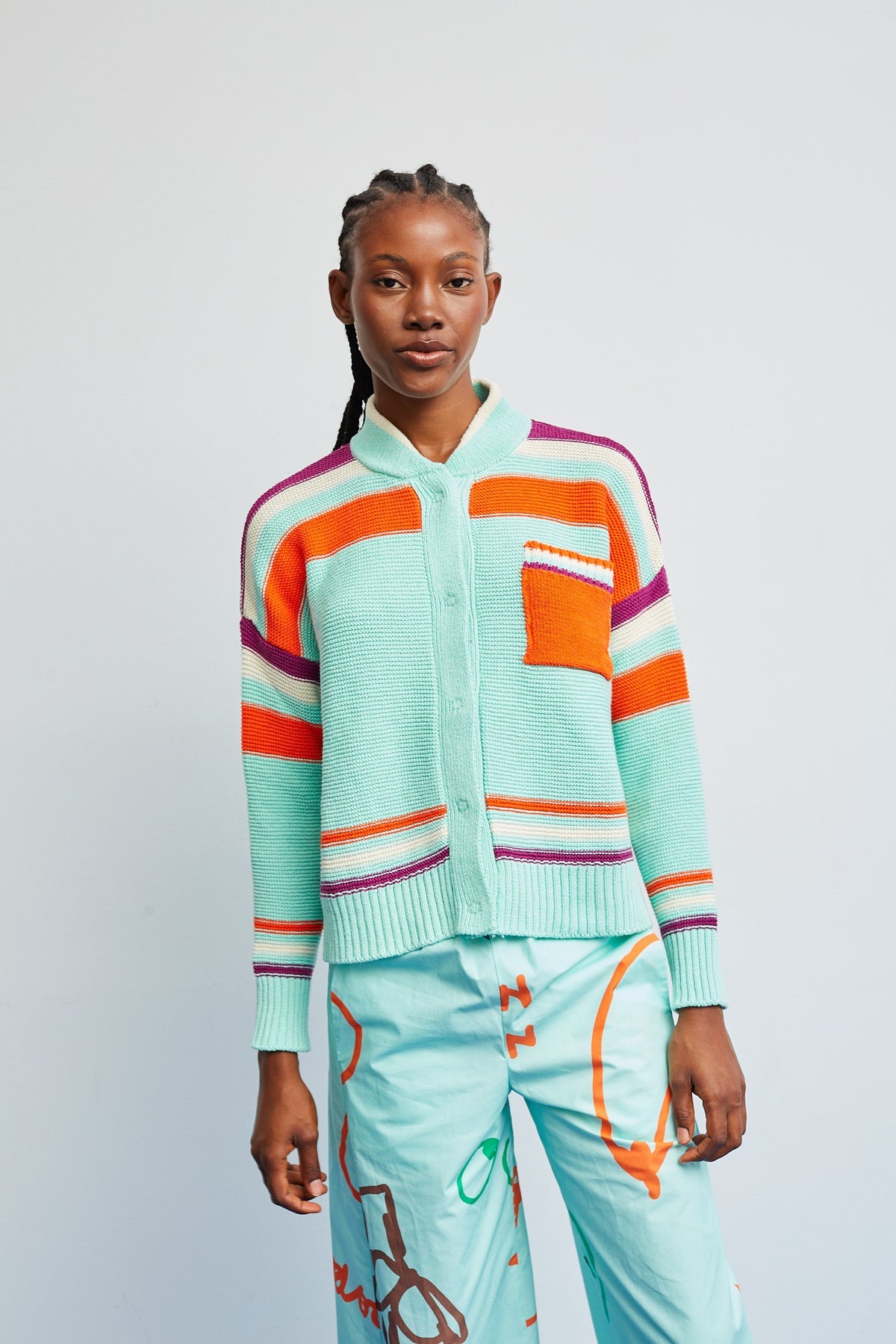 Dr Bloom Aqua Tennis Sweater