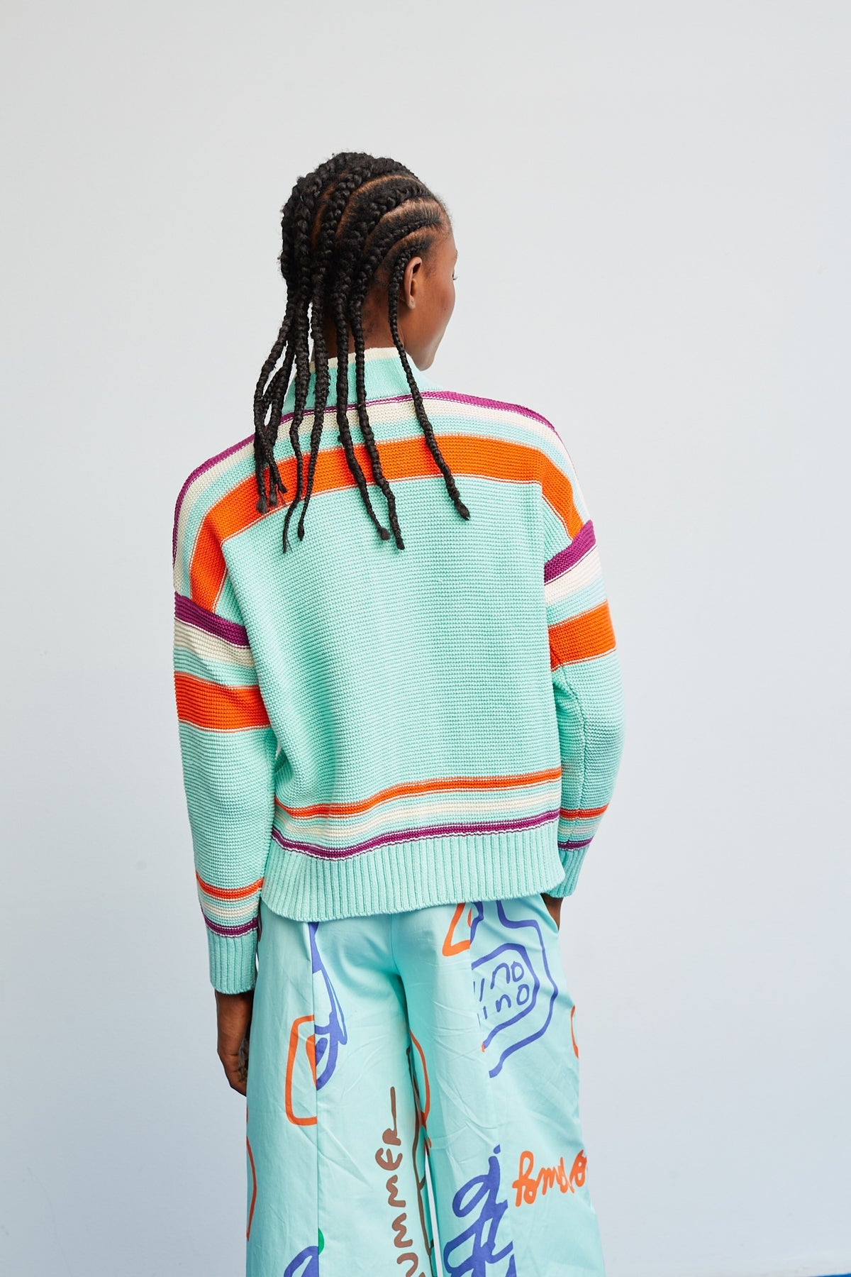 Dr Bloom Aqua Tennis Sweater