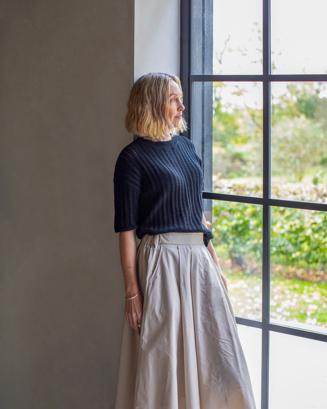 Chalk Audrey Skirt Stone