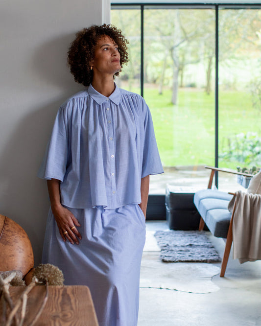 Chalk Stacey Blouse Blue Stripe