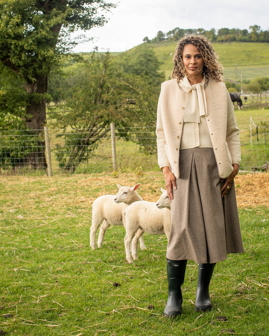 Chalk Tamara Skirt in Chestnut