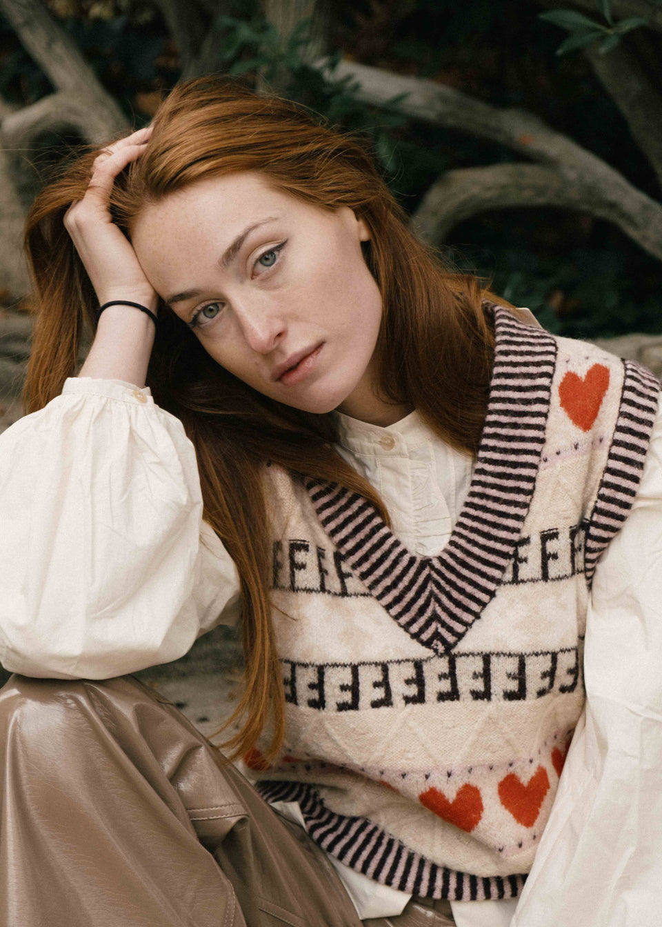 FRNCH Rhubarb Pullover in Beige  