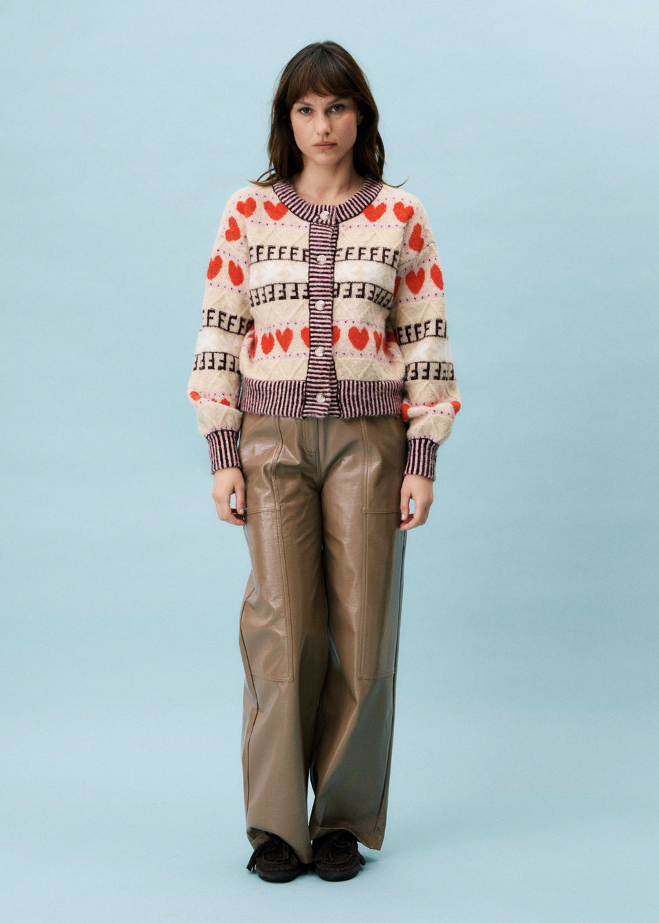 FRNCH Alucite Cardigan in Beige