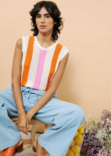 FRNCH Clusia Top in Creme
