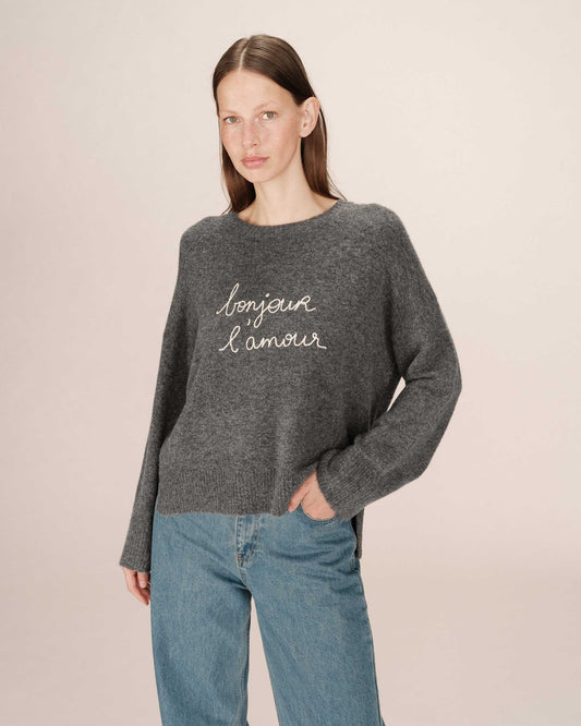 Grace & Mila Saints Pullover in Antracite