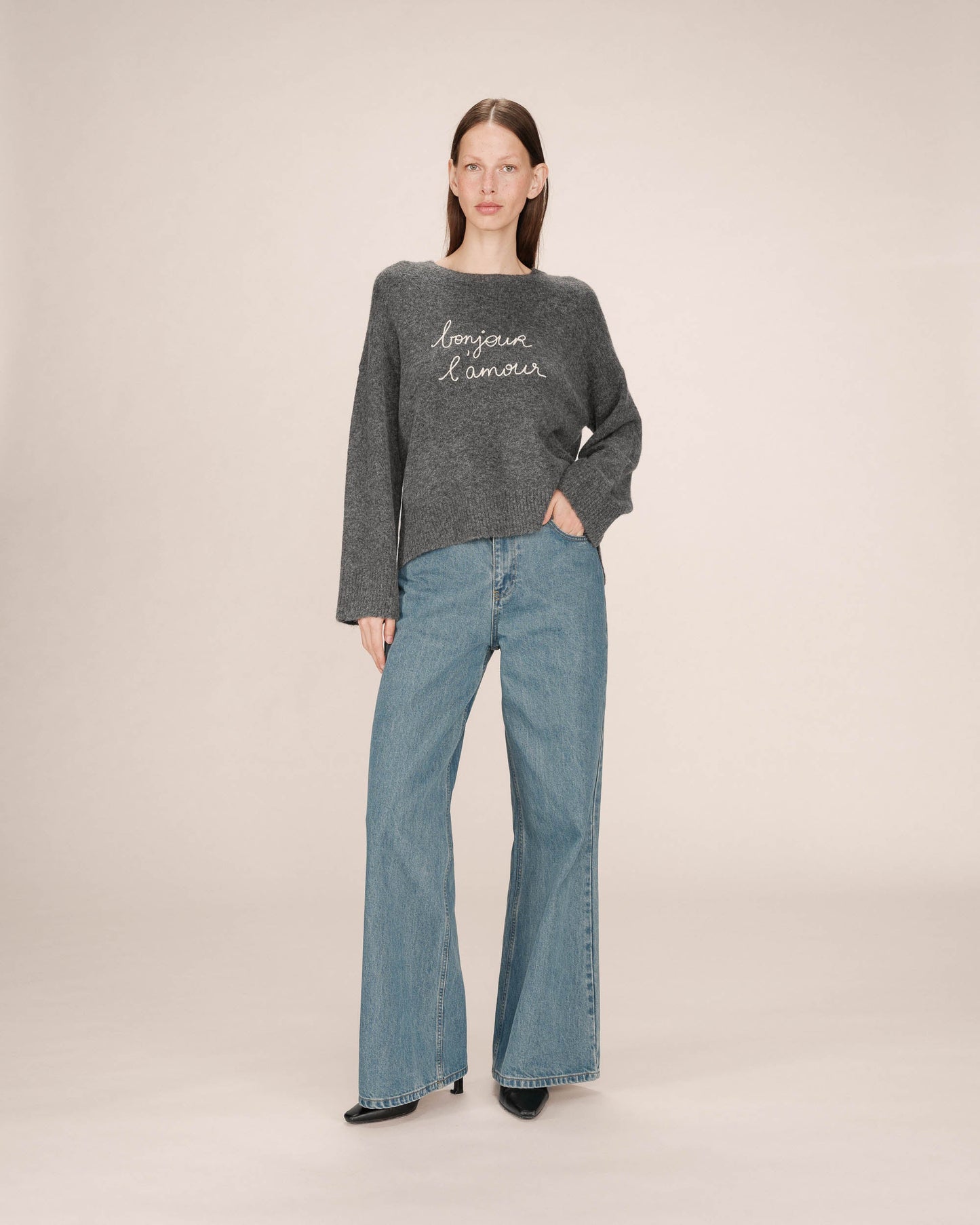 Grace & Mila Saints Pullover in Antracite