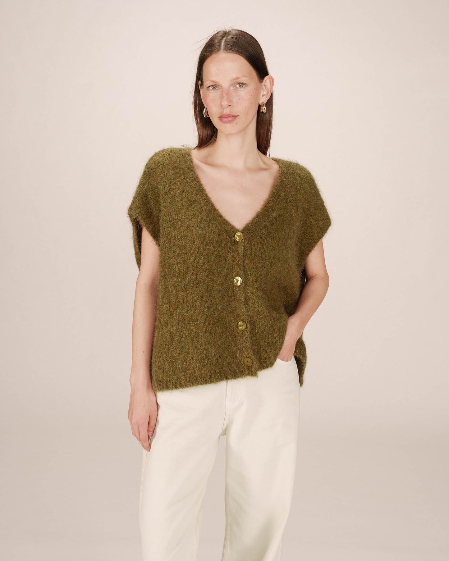 Grace & Mila Savant Cardigan in Olive