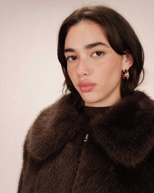 Grace & Mila Shonna Coat in Chocolat