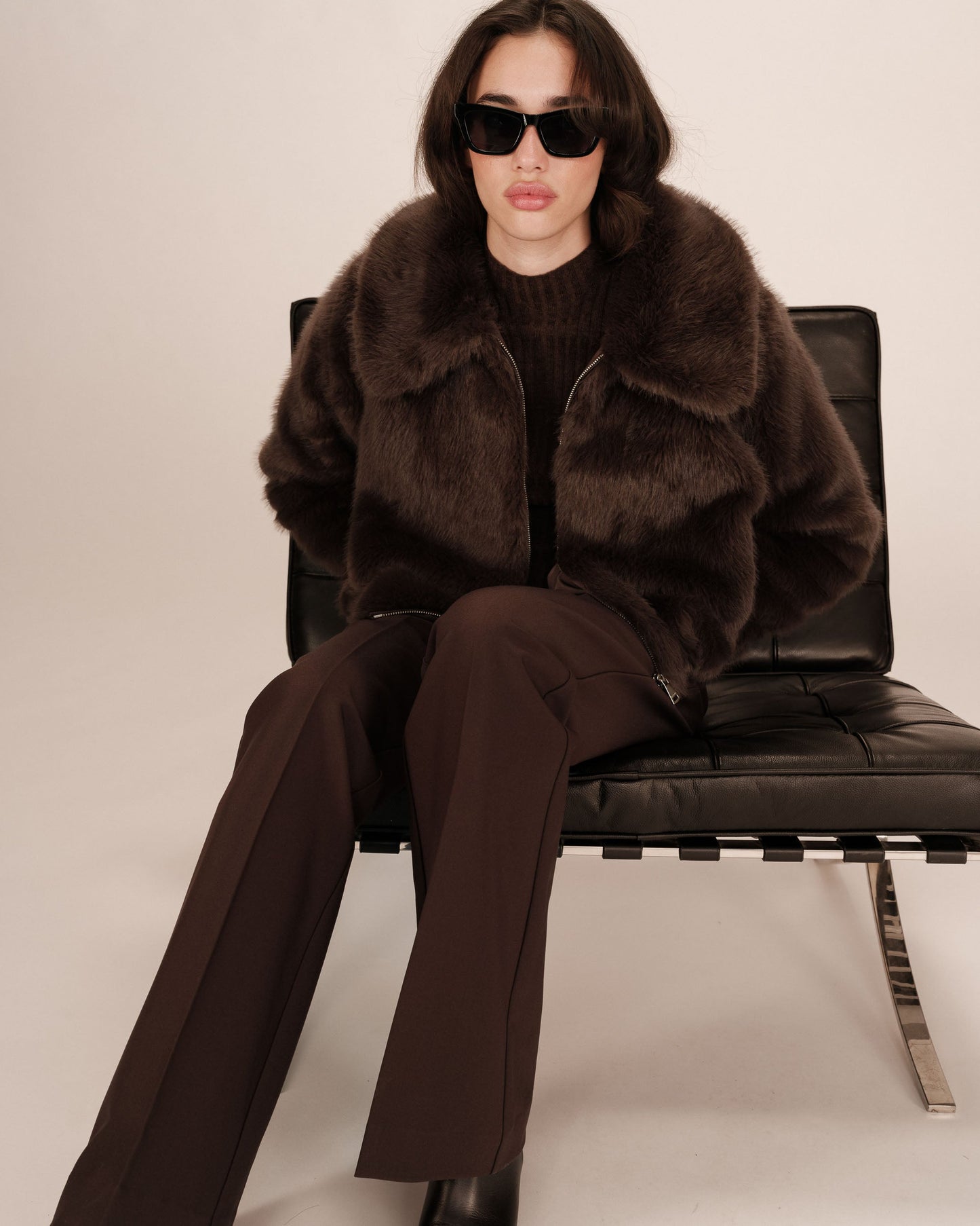 Grace & Mila Shonna Coat in Chocolat