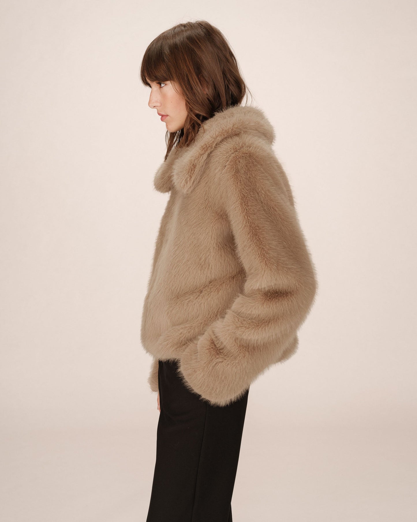 Grace & Mila Shonna Coat in Greige