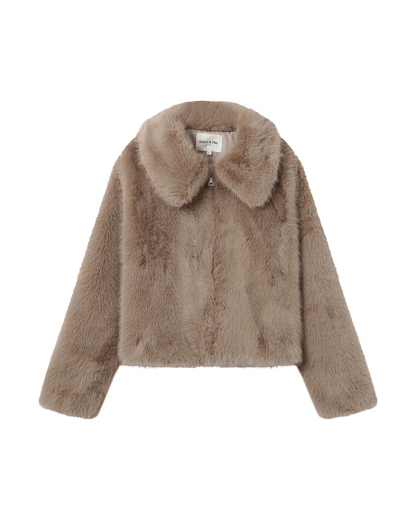 Grace & Mila Shonna Coat in Greige