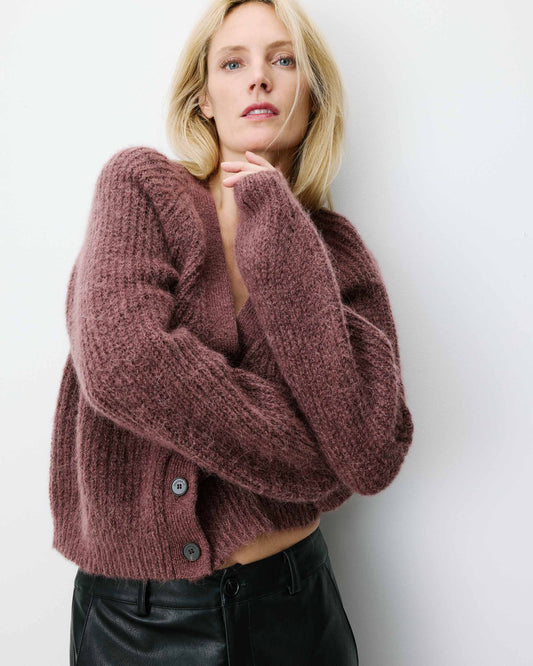 Grace & Mila Saluda Oversized Cardigan in Purple