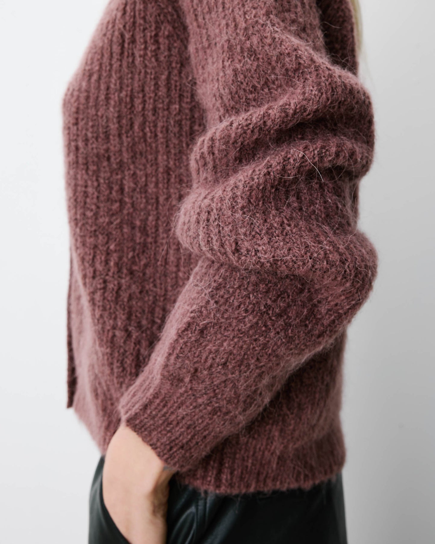 Grace & Mila Saluda Oversized Cardigan in Purple