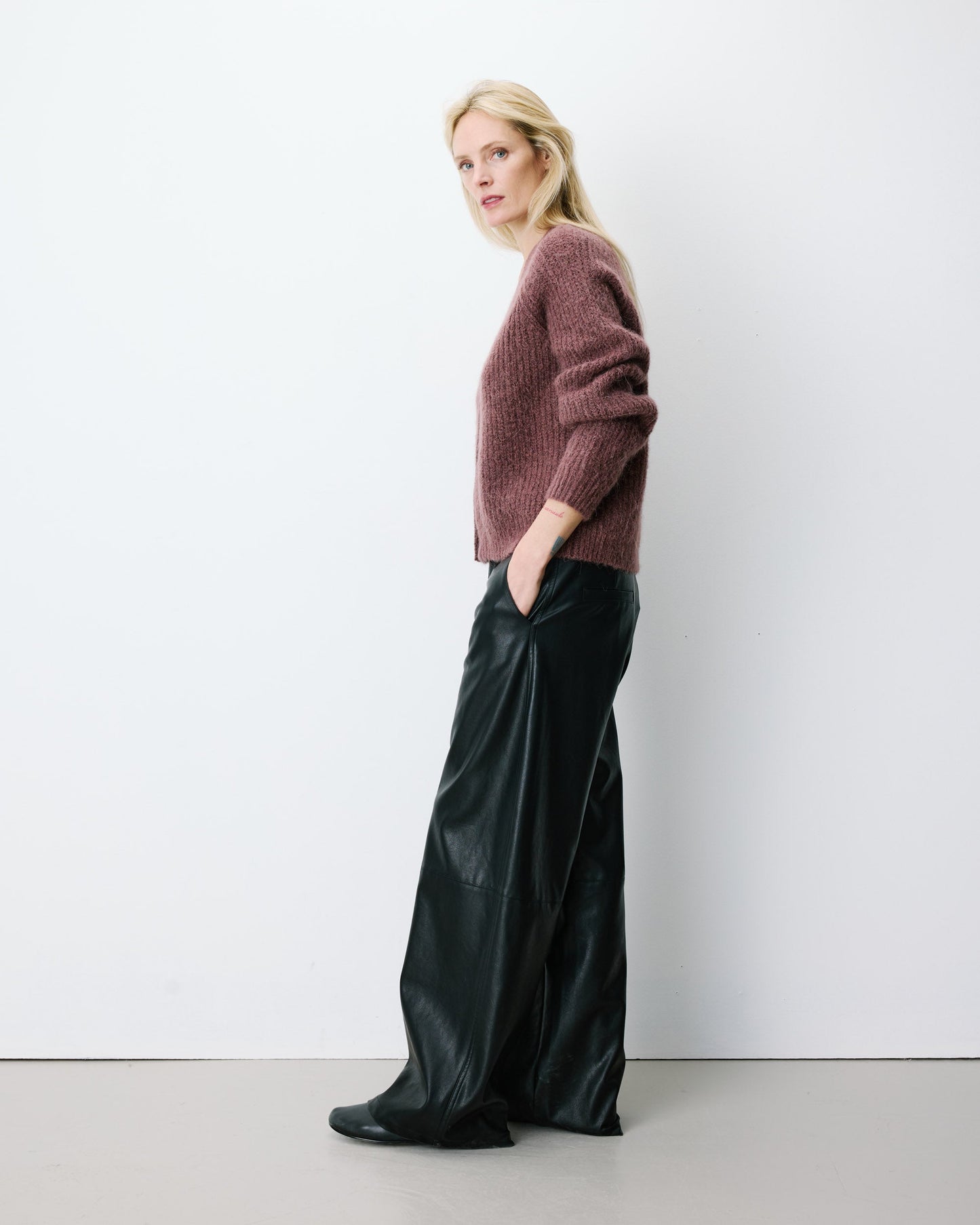 Grace & Mila Saluda Oversized Cardigan in Purple