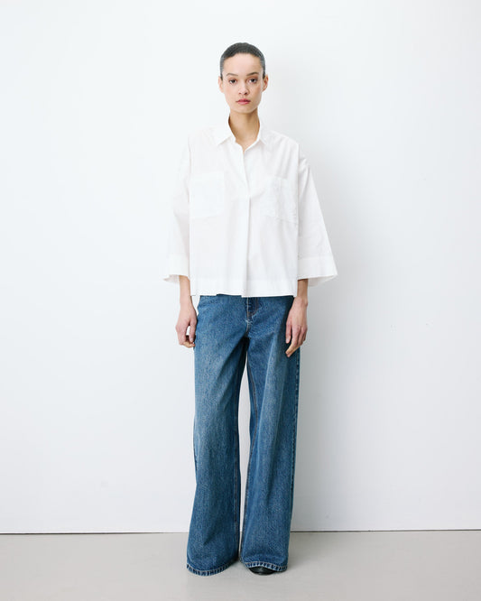 Grace & Mila Amber Oversized Blouse in Ivory