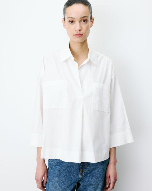 Grace & Mila Amber Oversized Blouse in Ivory