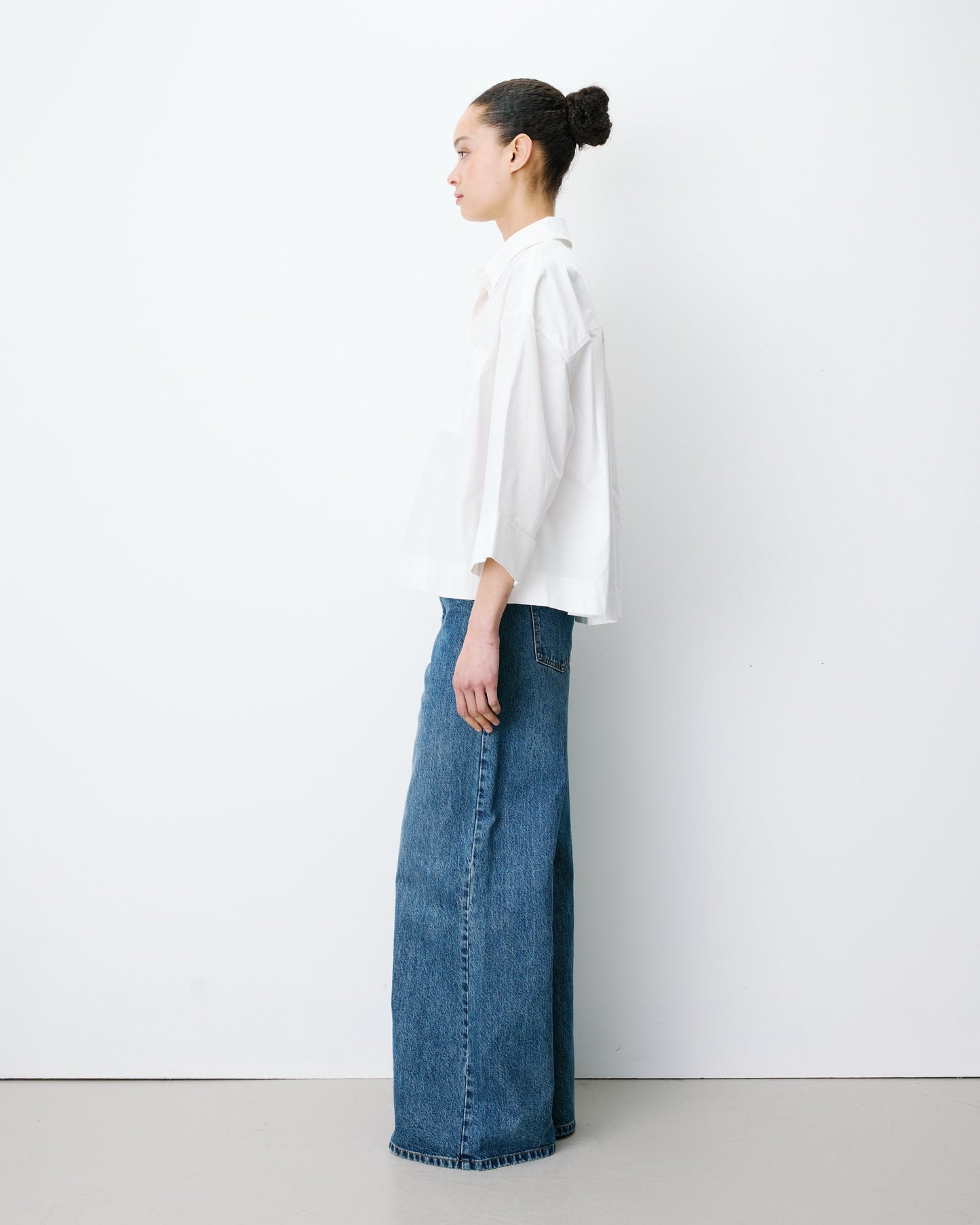 Grace & Mila Amber Oversized Blouse in Ivory