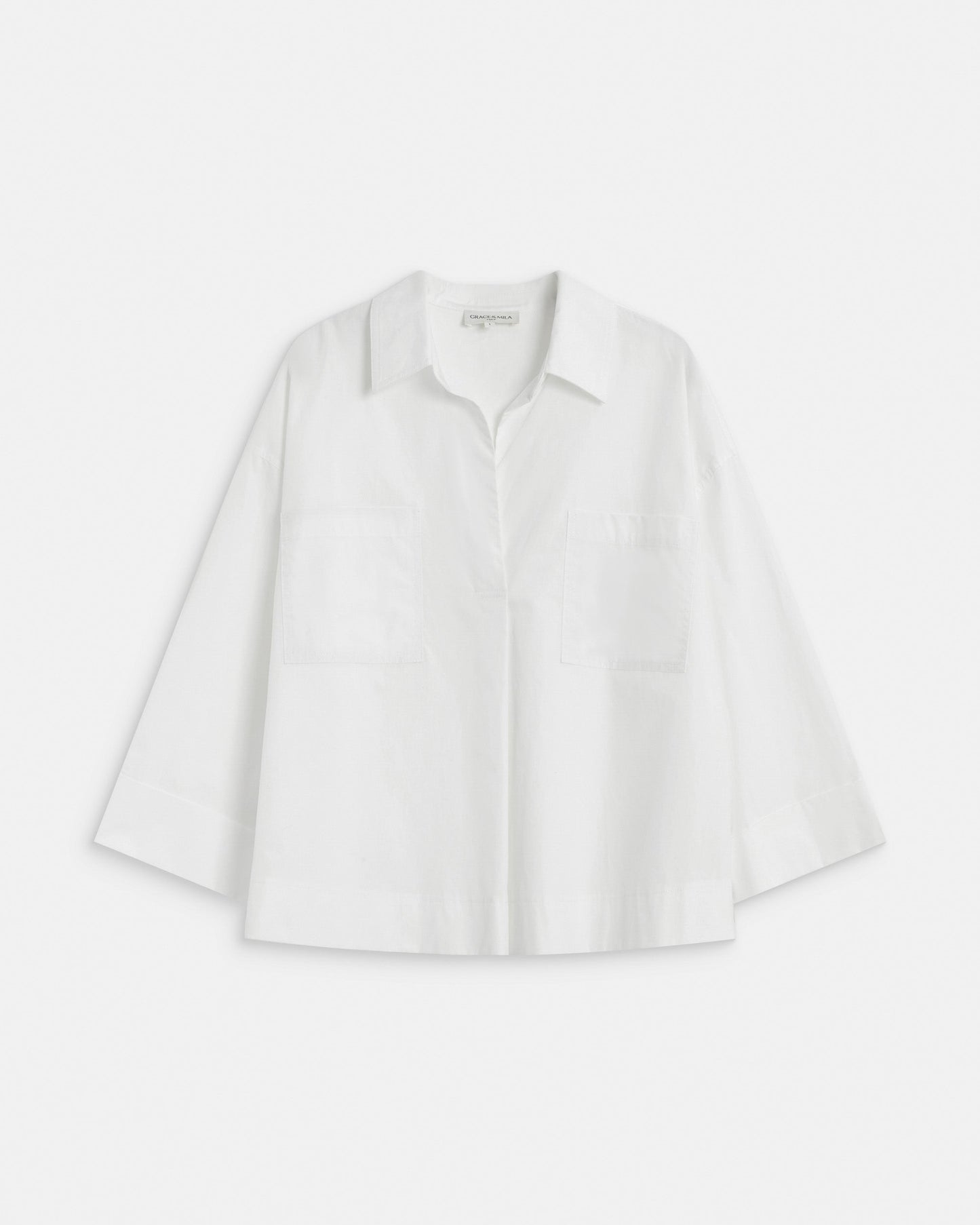 Grace & Mila Amber Oversized Blouse in Ivory