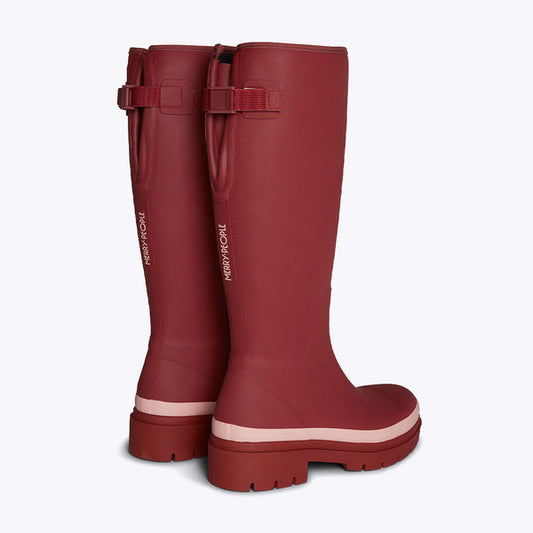 Merry People Fergie Tall Wellies in Beetroot Red