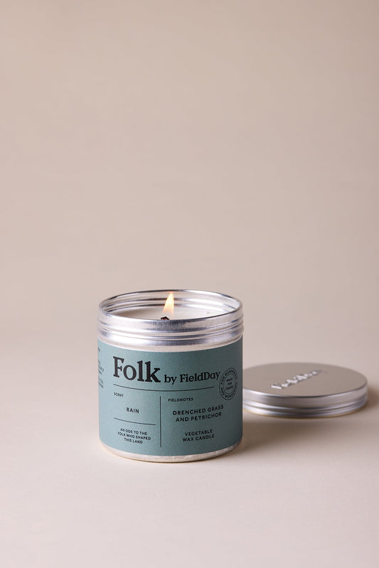 FieldDay Kin Folk Tin Rain Candle