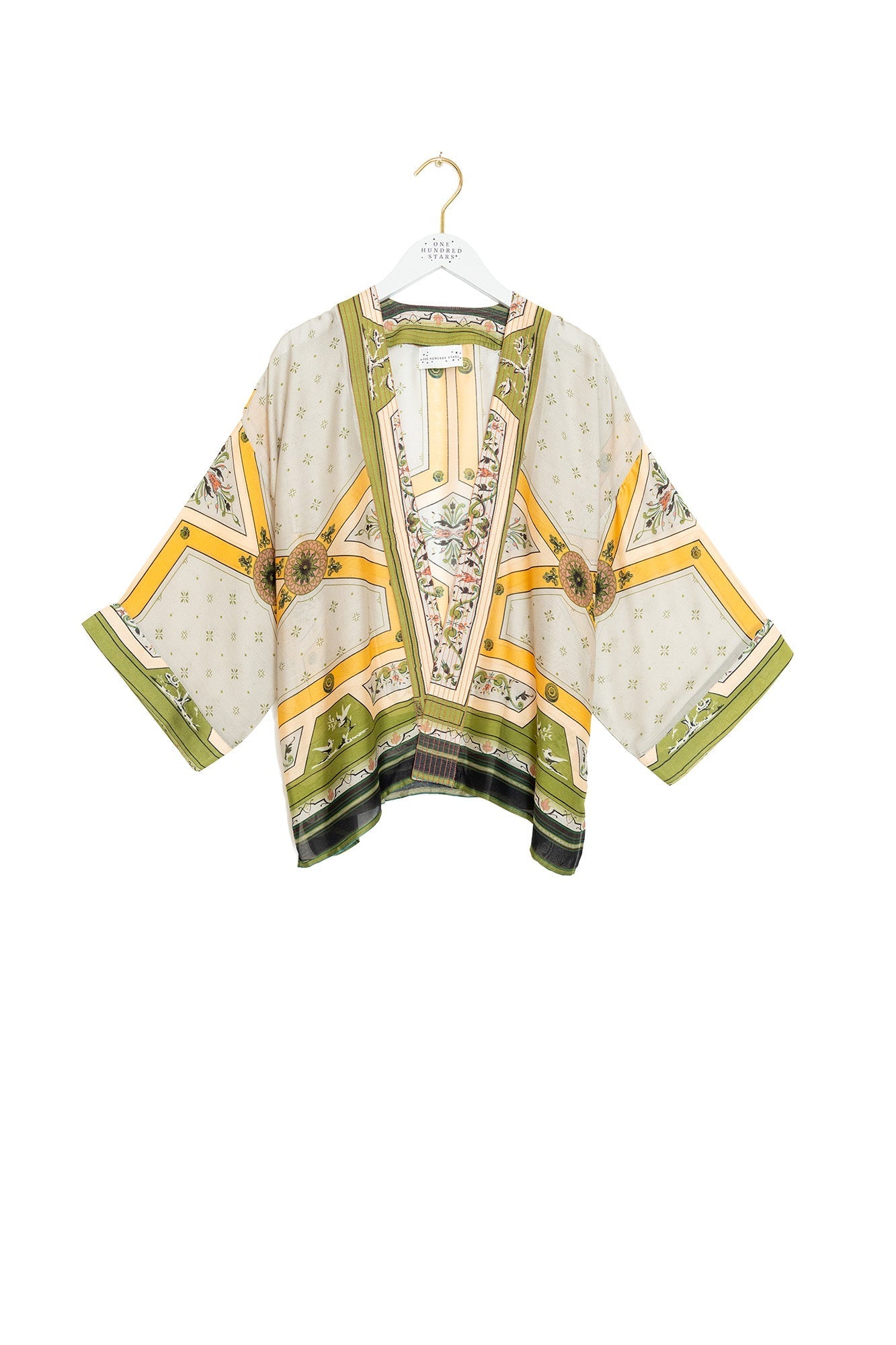 One Hundred Stars Fleur De Lys Gold Kimono