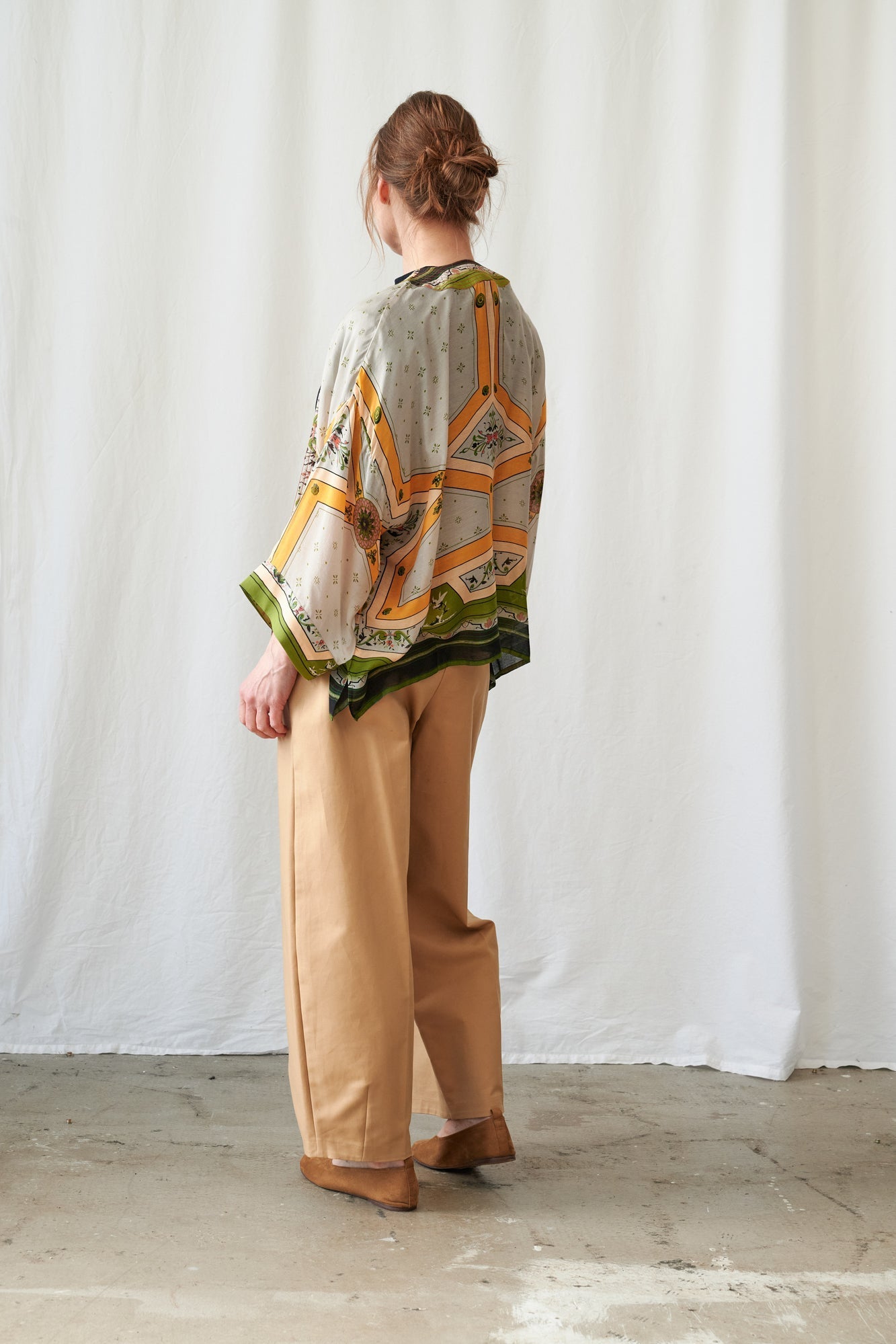 One Hundred Stars Fleur De Lys Gold Kimono