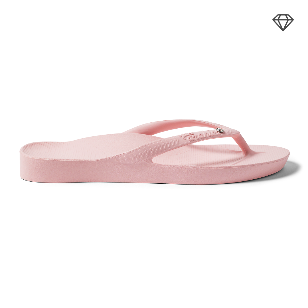 Archies Crystal Pink Arch Support Flip Flops - Classic