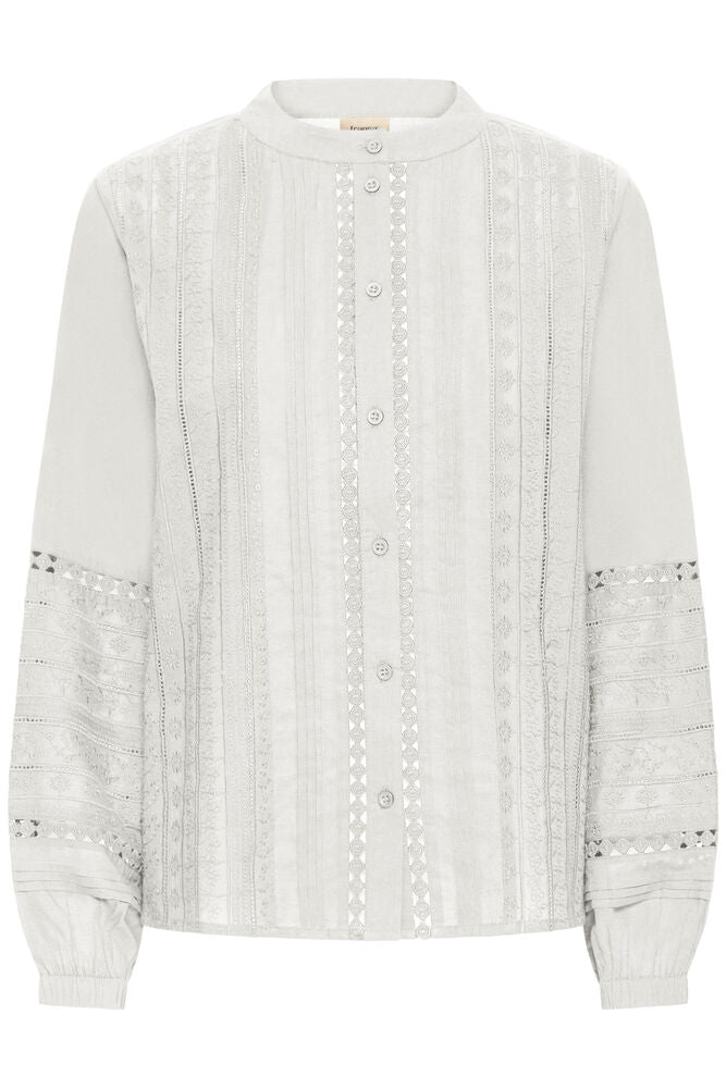 Fransa Jike Shirt in Blanc De Blanc