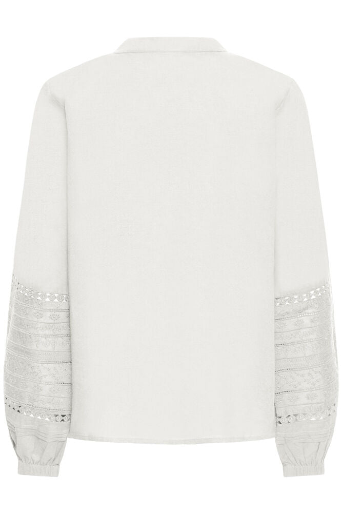 Fransa Jike Shirt in Blanc De Blanc