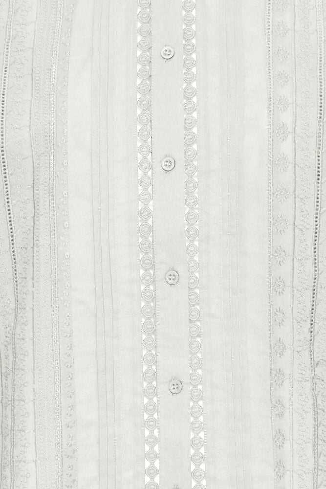 Fransa Jike Shirt in Blanc De Blanc