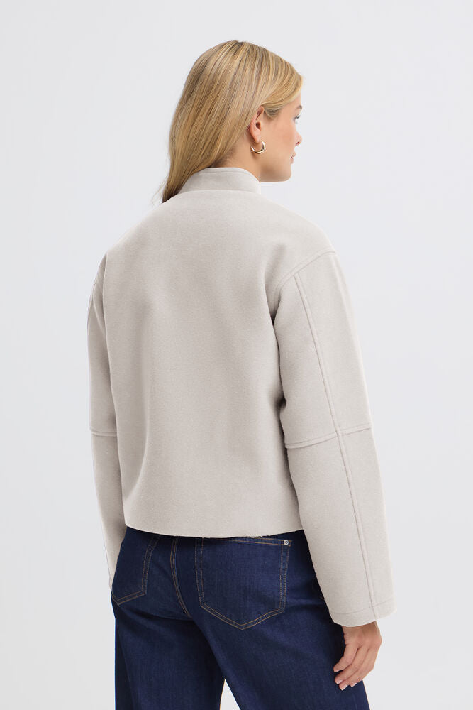 Fransa Joa Jacket in Oatmeal Melange