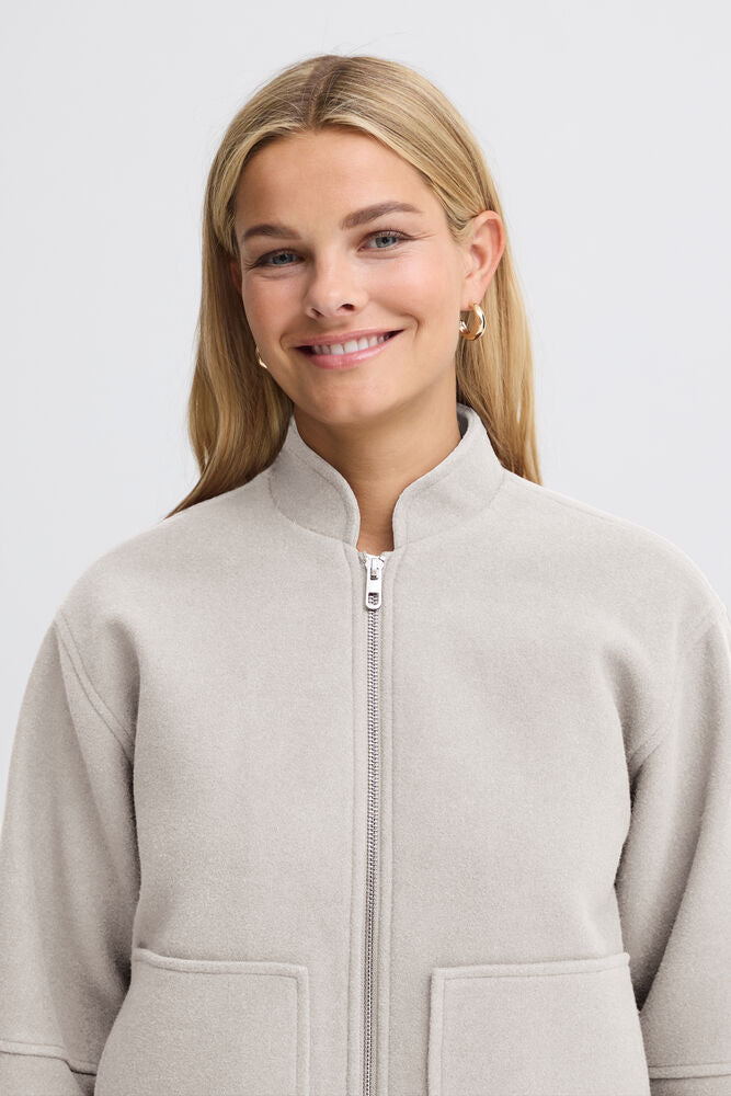 Fransa Joa Jacket in Oatmeal Melange