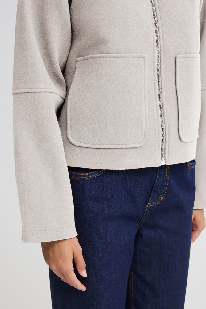 Fransa Joa Jacket in Oatmeal Melange