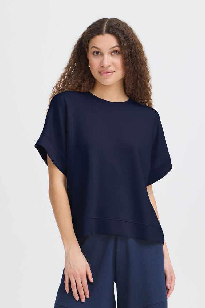 Fransa Aurora Pant in Navy Blazer