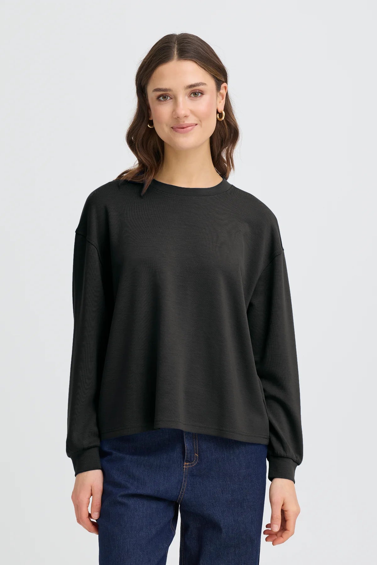 Fransa Aurora Pullover in Black