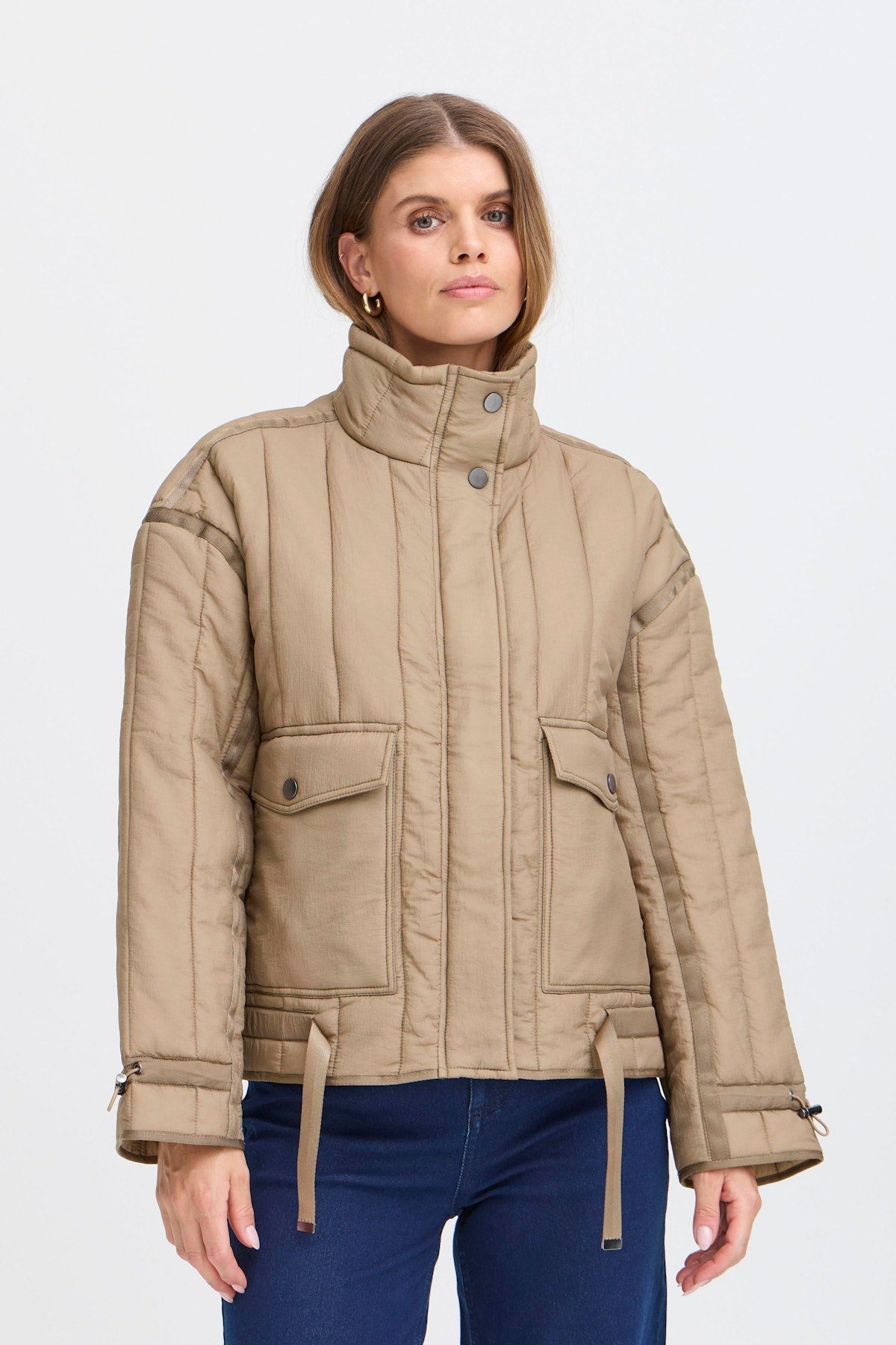 Fransa Evita Jacket in Desert Taupe