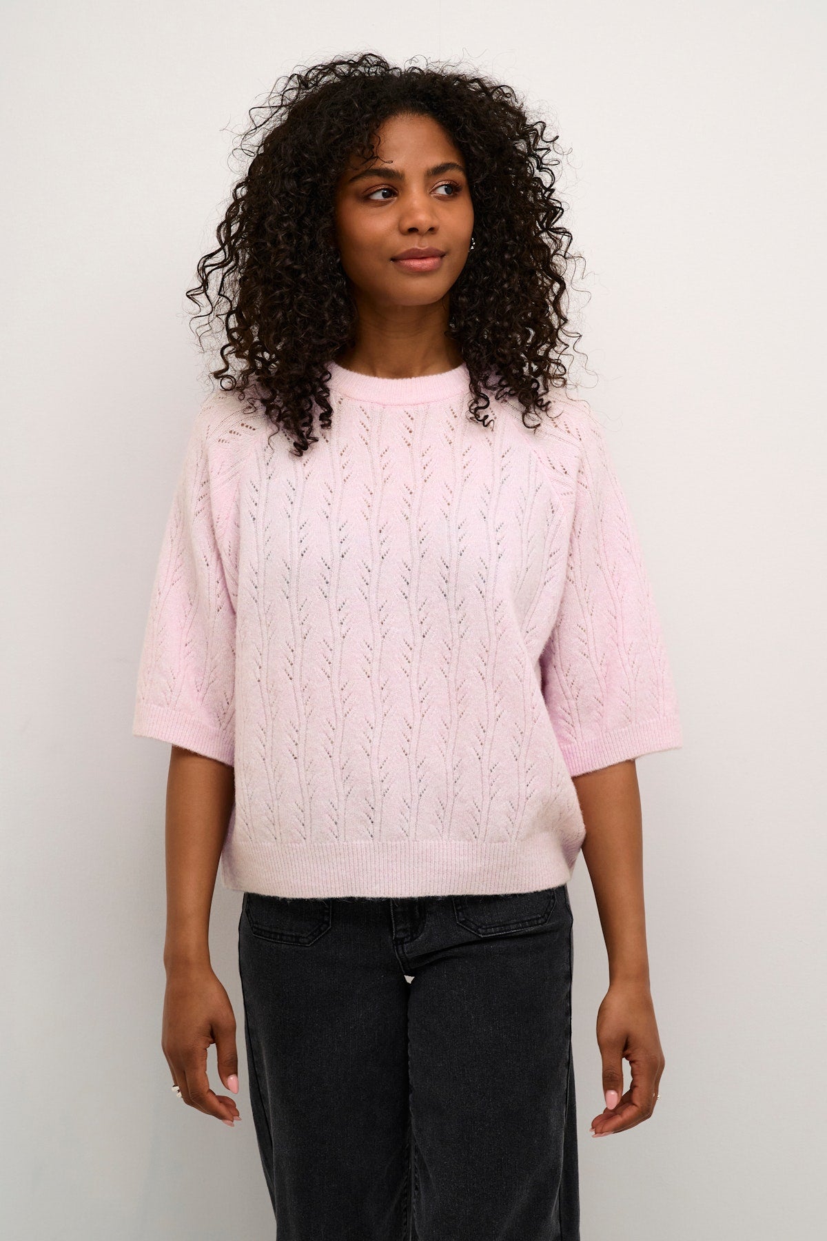 Fransa Tella Pullover in Lilac Snow Mela