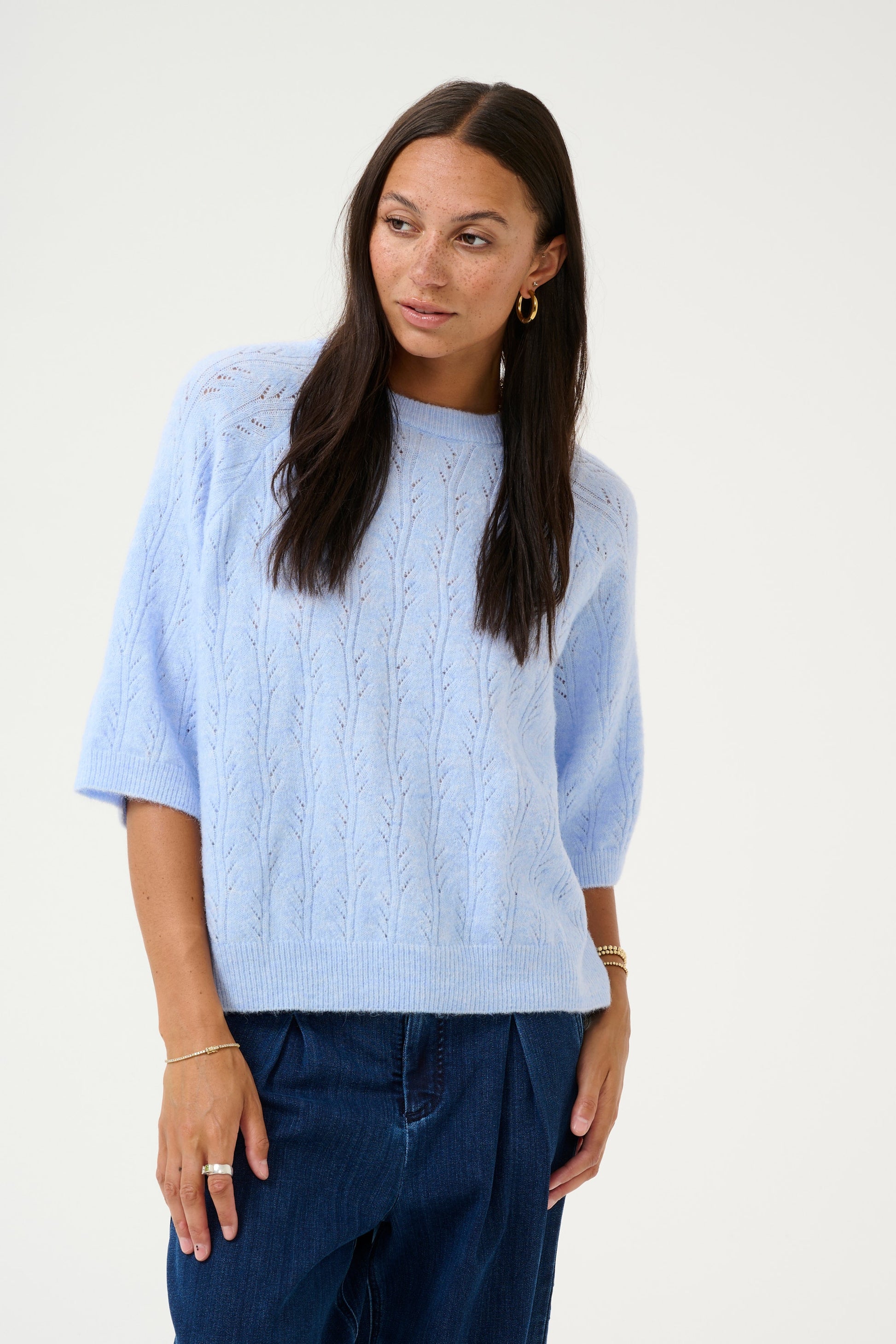 Fransa Tella Pullover in Windsurfer Melange