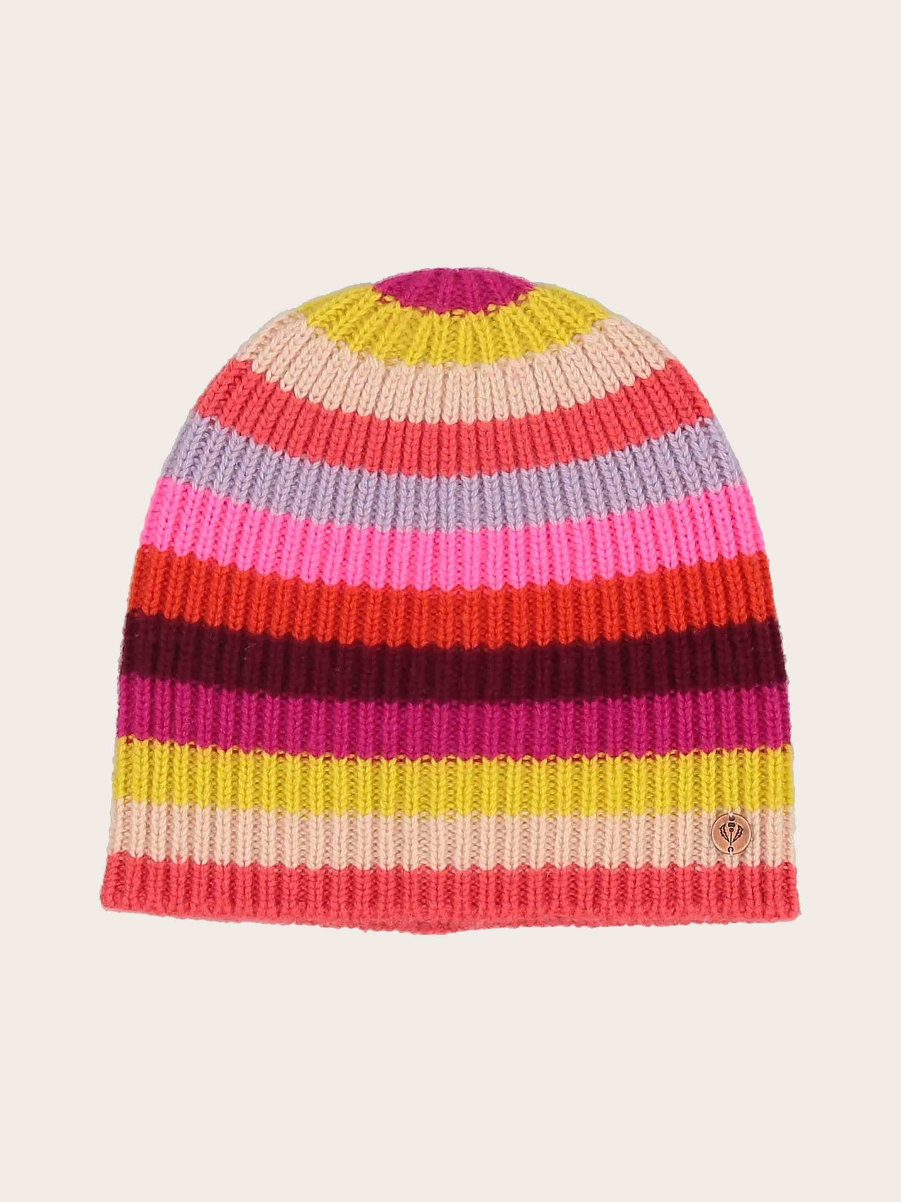Frass Wool Headwear in Coral Stripe