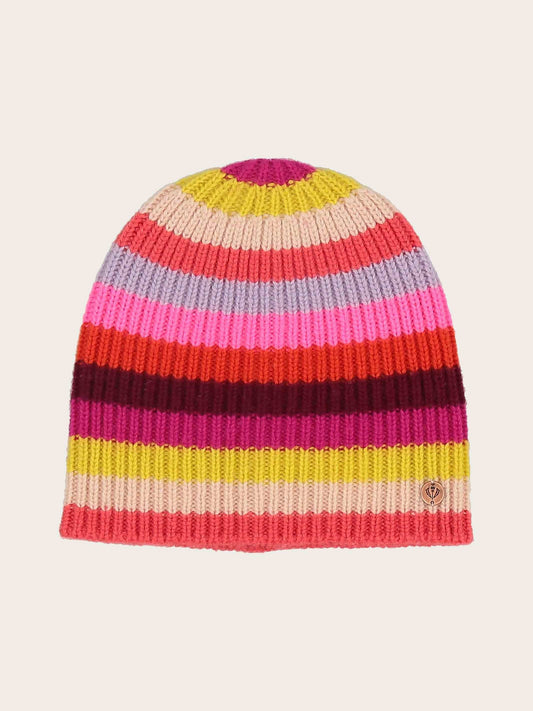 Frass Wool Headwear in Coral Stripe
