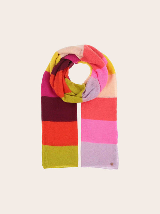 Frass Wool scarf with block stripes