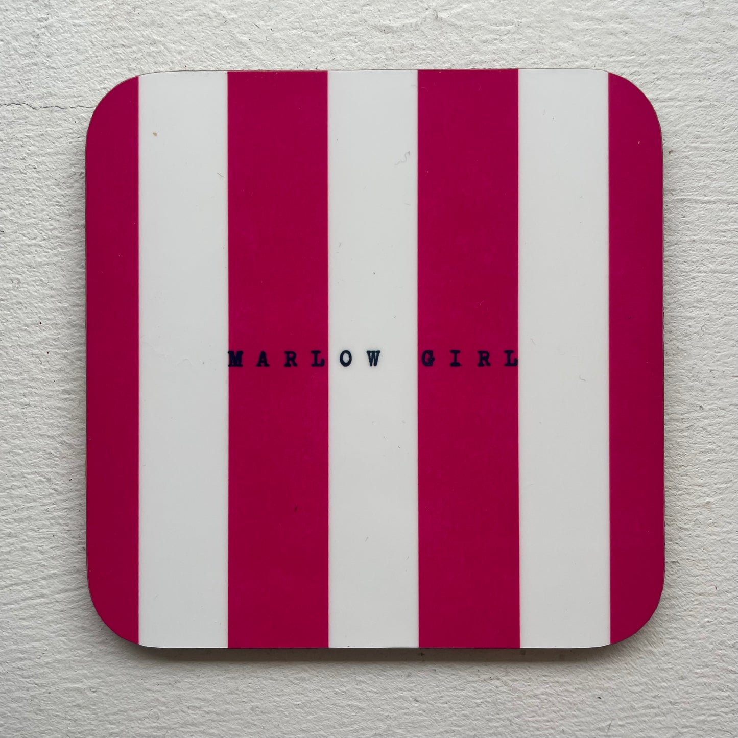 The Hambridge Artist Coaster - Marlow Girl in Raspberry Stripe