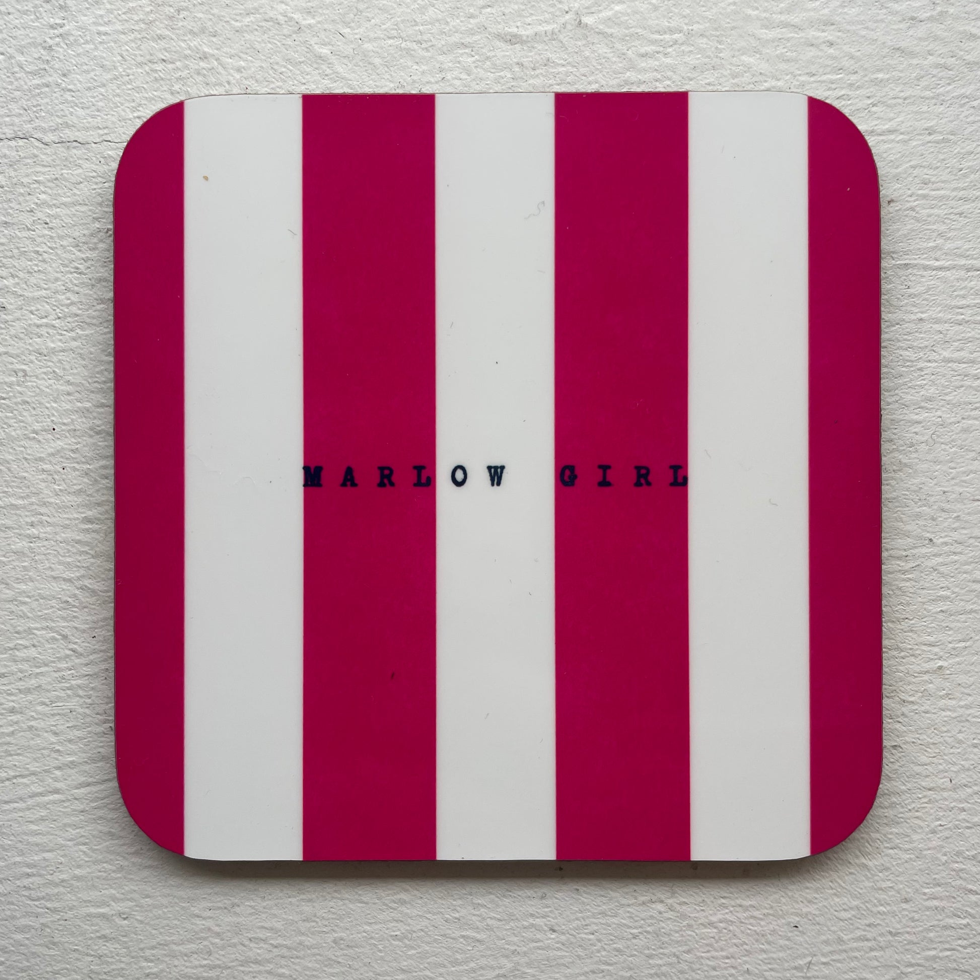 The Hambridge Artist Coaster - Marlow Girl in Raspberry Stripe