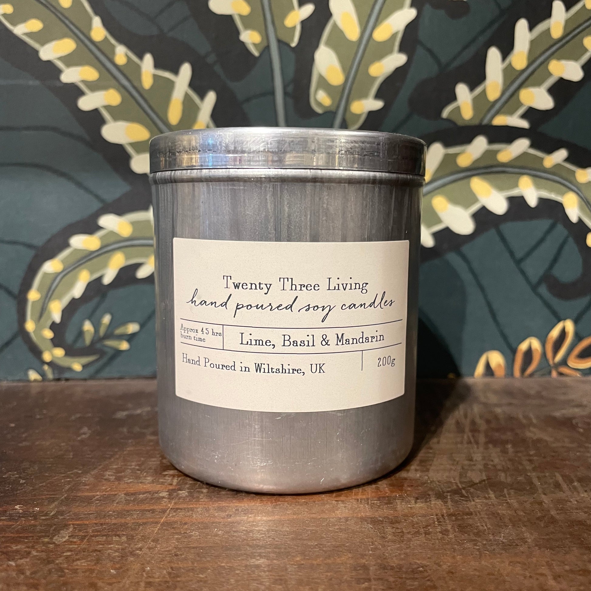 23L Travel Tin Candle - Lime, Basil & Mandarin 200g