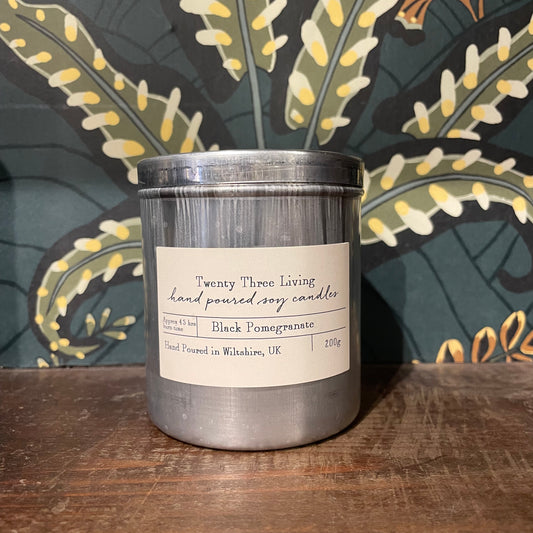 23L Travel Tin Candle - Black Pomegranate 200g